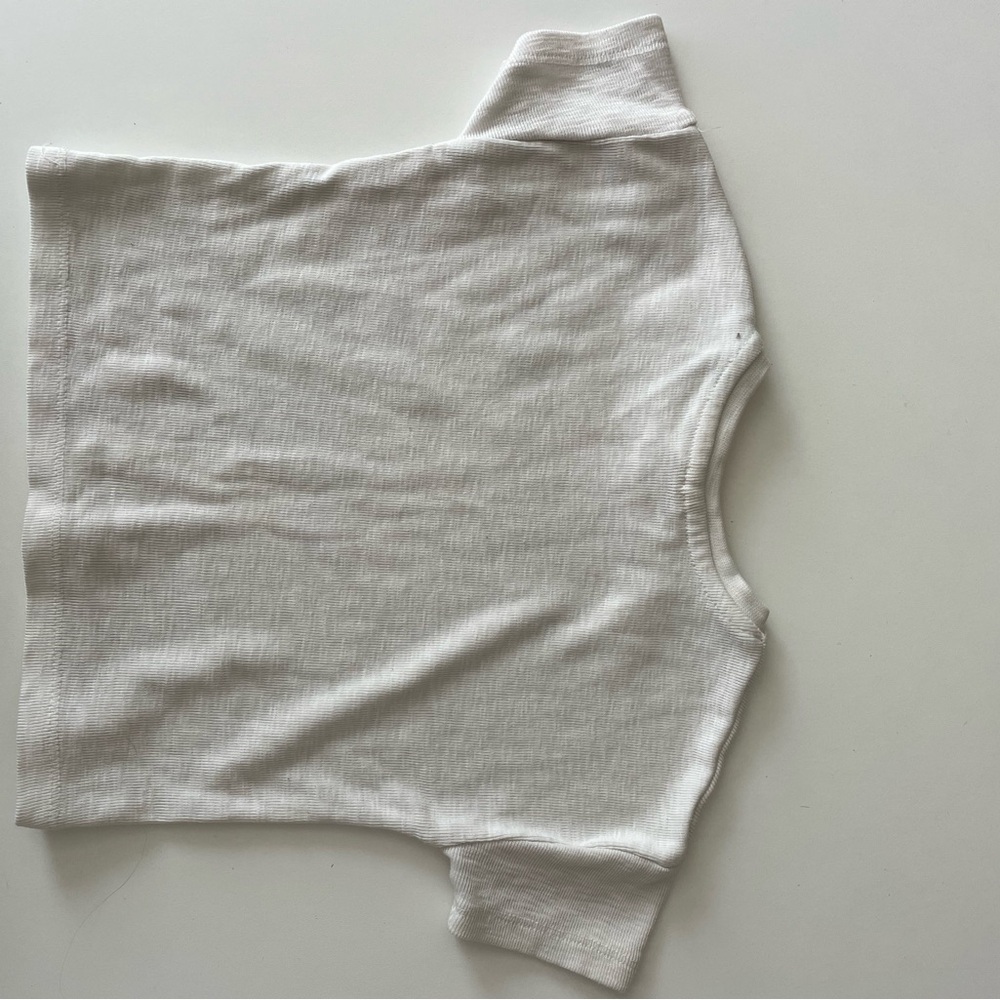 Zara Cream Ribbed Top - Picture 3 of 3